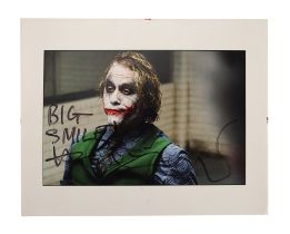 THE DARK KNIGHT (2008) - Heath Ledger Autographed Joker Interrogation Photo