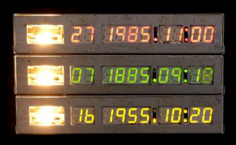 BACK TO THE FUTURE PART III (1990) - Light-up Time Circuit Shrouds with Numeric Readout Faces