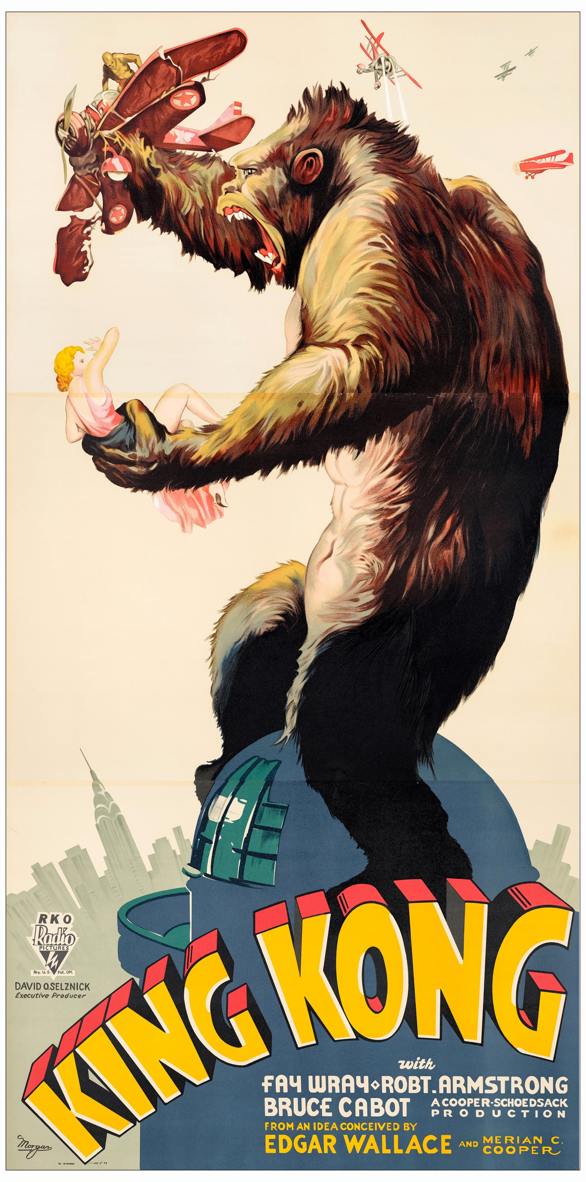 KING KONG - Numbered Limited Edition Reproduction Three Sheet. (42" x 82.5"); Style A; Very Fine