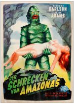 CREATURE FROM THE BLACK LAGOON - German A1 (24" x 34"); Banned Style; Very Fine- Folded