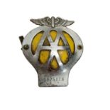 Vintage Chrome AA Members Car Badge