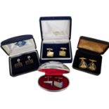 Group of 4 Cased Cufflinks