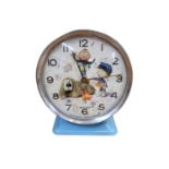 Magic Roundabout: Vintage Bayard Metal Cased Magic Roundabout Animated Alarm Clock, Metal Blue