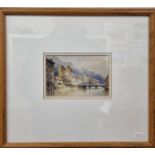 William H Wallis 19th Century Water Colour Titles "Namm - On the Sambre, France" Signed, Framed &