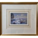 Charles Edmund Rowbotham (1856 to 1921) 19th Century Watercolour Italian Waterside Scene, Signed,