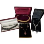 4 x Cased Necklaces Including 2 Necklace & Earing Sets