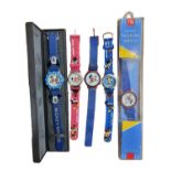 Disney Watches: Group of 5 Mickey Mouse Children's Quartz Watches on Rubber Straps