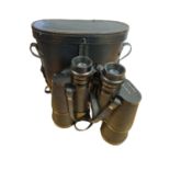 Cased Prinz 10 x 50 Naval Binoculars