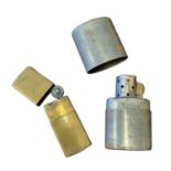 A Pair of WWII Military Lighters, 1 Marked DELCO to the base the other Engraved SEIGNTUR ' U.L