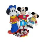 Disney: Vintage Sheriff Mickey Mouse Cushion, Mickey with Minnie Watch & Hawaii Mickey + 4 Small