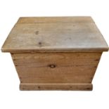 Vintage Stripped Pine Storage Box 43 x 30 x 32cm