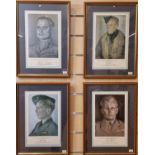 Set of 4 Commissioned Limited Edition Prints by Eric Kennington, Depicting Famous RAF Faces from The