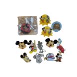 Disney: Vintage Roden Mickey Mouse Weekly "Mickey Chums" Enamel Badge & Jungle Club Badge + Remus