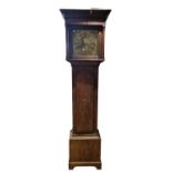 18th Century Daniel Seddon - Frodsham, Oak Long Cased Grandfather Clock, Brass Face with Seconds &