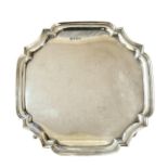 Very Large 1971 Sheffield Thick Gauge Silver Hallmarked EH Parkin Salver In Octagonal Form with
