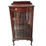Antique Claw Footed Mahogany Glazed Display Cabinet