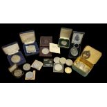 Good Collection of Commemorative Coins, Half Crowns, Old Coins and other items
