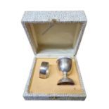 925 Silver Eggcup & Napkin Ring Boxed