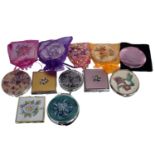 12 x Floral Themed Modern Compact Hand Mirrors