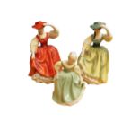 Royal Doulton - 3 x Royal Doulton China Ladies, 2 Versions of Buttercup HN1309 & HN1399 + Fair