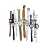 Disney Watches: Group of 8 Mickey & Minnie Mouse Quartz Watches by Various Makers