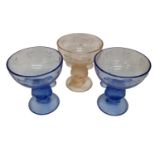 Disney: Set of 3 Italian Glass (BRC Studio), Coloured Glass Mickey Mouse Goblet's