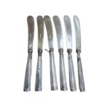 6 x 1922 William Yates Sheffield Silver Hallmark Handled Butter Knives