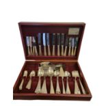 Cased Inkerman Sheffield Silver EPNS Cutlery Canteen with Additional Vintage EPNS Spoons