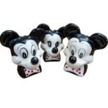 Disney: 3 Vintage R.Moss Ltd Ceramic Mickey Mouse Money Boxes