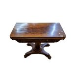 Antique Fine Quality Heavy Walnut Swiveltop, Foldout Games Table