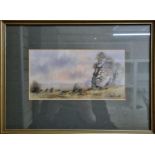 Brian C Day - Norfolk Artist, Watercolour "East Wind", Signed, Framed & Gazed, Frame 40 x 30cm