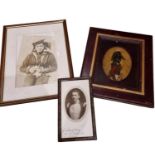 3 x Framed Military Pictures Including Profile of Lord Nelson