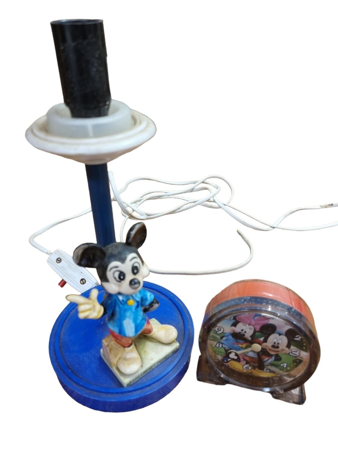 Disney: Mickey Mouse Table Lamp & Small Battery Alarm Clock