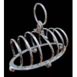 Elkington & Co. London Silver Plated Toast Rack - of Oval Form