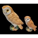 2 Beswick Owls the largest 20cm Tall