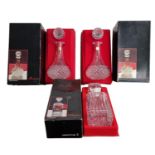 3 x Boxed Cristal D'Srques Decanters