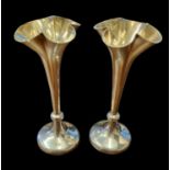 London 1904 Horace Woodward Silver Bud Vases with Weighted Bases