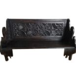 Ornately Carved Eastern Style Wall Mounted Shelf - 63cm Wide, 25cm Deep