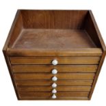 Coin Collectors Wooden Chest of 6 Drawers Containing a Large collection of various coins