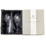 Boxed Pair of Stuart Crystal Wine Goblets Made for the Edinburgh International Conference Centre