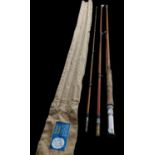 Vintage Edgar Sealey Black Arrow Fly Fishing Rod & Canvas Bag