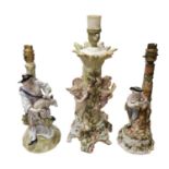 3 Italian Porcelain Figural Table Lamps (Not Wired)