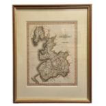 Antique Engraved Map of Lancashire, Published 1812 by J. Cary - Framed & Glazed - 40cm x 32cm