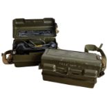 Pair of Metal Cased, Military / Field Telephones with Webbing Straps (Both Set "J")