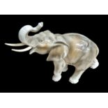 Royal Dux Large Ceramic Elephant - 25cm Tall, 35cm Long