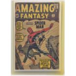 A very rare original copy of Amazing Fantasy No.15 published by Marvel Comics in August 1962 and