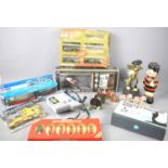 A group of toys, some vintage, to include a Tomytronic 3D Skyfighter game, Britains metal models