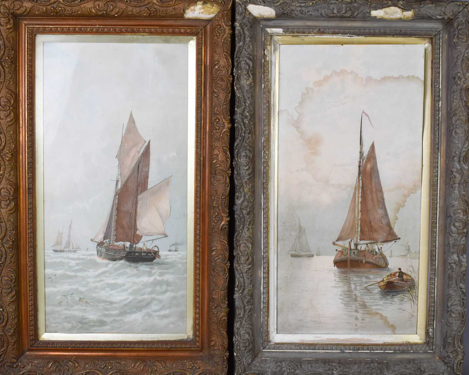 George Stanfield Walters (1838-1924): a pair of watercolours of sailing craft, both signed bottom