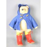 A Vintage Paddington bear, circa 1980, Reg no. 957892, Gabrielle Designs.Wear commensurate with age.