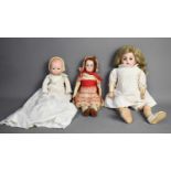 An Armand Marseilles 341/19 baby doll, with sleepy eyes, porcelain head, papier mache hands and